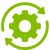 cog wheel with arrows in a circle