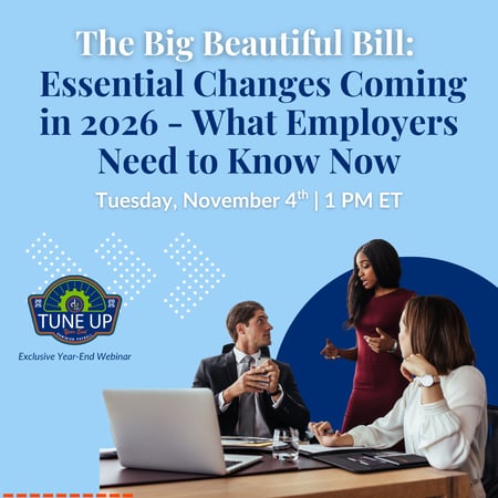 A professional meeting setting with three individuals engaging in discussion. Webinar details are displayed prominently above.