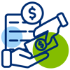 Payroll Submissions & Processing - handing money over a money document
