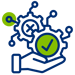 Illustrated graphic of a human hand manipulating gears with contrasting checkmark and X icons, symbolizing personalized implementation, strategic decision-making, and process assessment